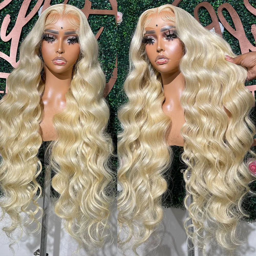 HAIR WIG ~ GLUELESS 280% DENSITY BODY WAVE WIGS 13X6 HD LACE FRONTAL WIGS HONEY BLONDE REMY 13X4 LACE WIG HUMAN HAIR ~ 230% DENSITY