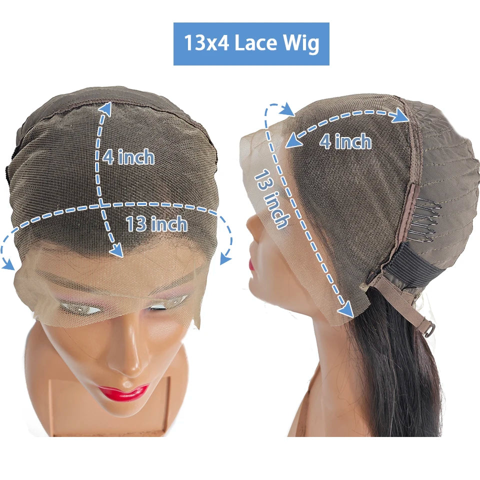 HAIR WIG ~ 13X4 HD LACE FRONTAL WIGS STRAIGHT SHORT BOB WIG HUMAN HAIR WIG BRAZILIAN PRE PLUCKED