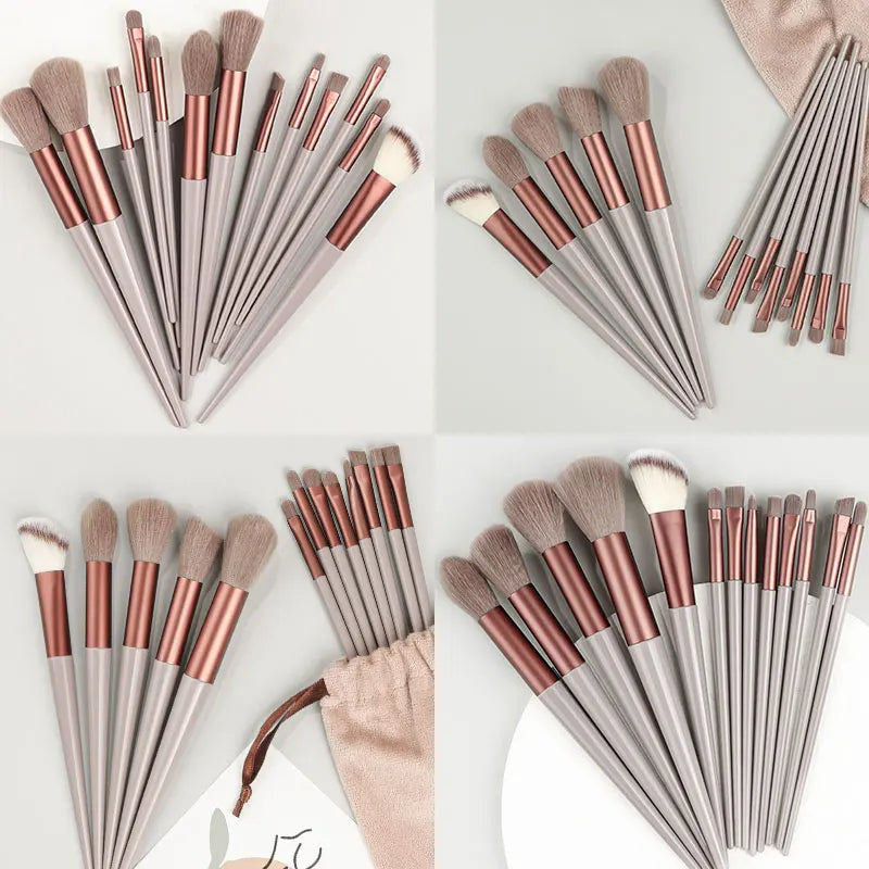 MAKEUP TOOLS ~ 10-13PCS PROFESSIONAL MULTICOLORED MAKEUP BRUSHES SET