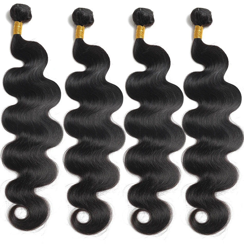 A ~ HAIR EXTENSIONS ~ BODY WAVE BUNDLES 30 INCH RAW INDIAN REMY VIRGIN UNPROCESSED 100% HUMAN HAIR