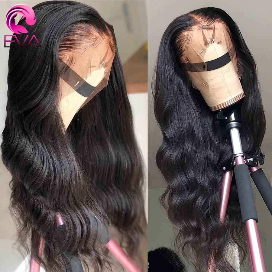 HAIR WIG ~ HD LACE FRONTAL WIG HUMAN HAIR PRE PLUCKED BODY WAVE ~ LACE FRONT HUMAN HAIR WIGS ~ 250% DENSITY