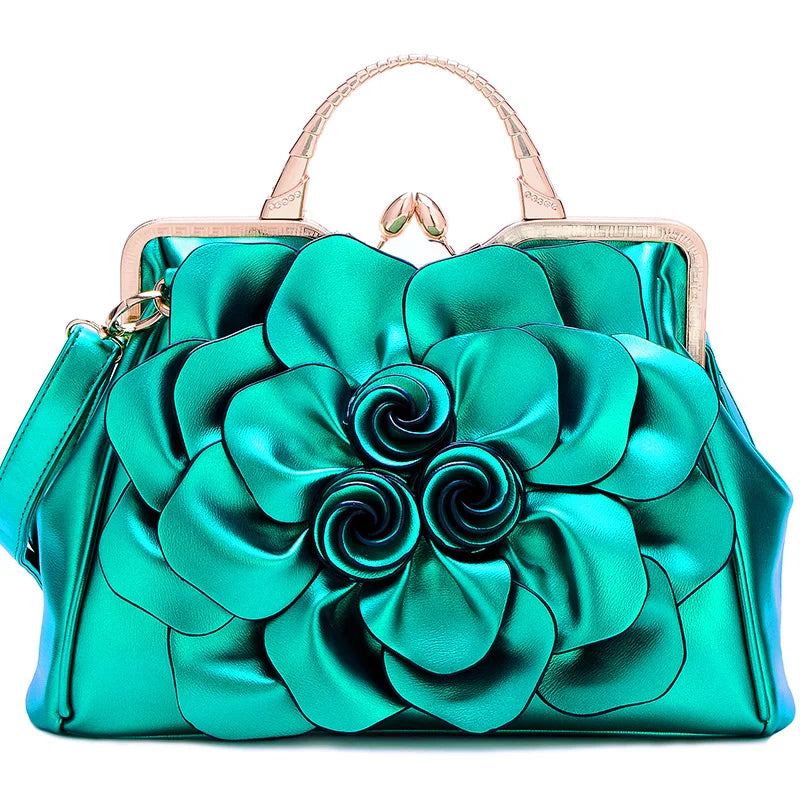 ROSE FLOWER FASHION BAGS ~ LUXURY BAGS  LEATHER