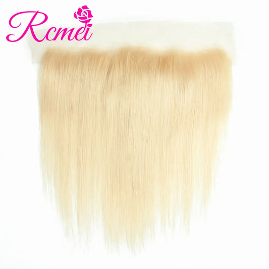 HAIR CLOSURE ~ BLONDE COLOR BRAZILIAN STRAIGHT HAIR LACE FRONT 13X4 TOP FRONTAL REMY HAIR LACE FRONTAL CLOSURE WITH BABY HAIR