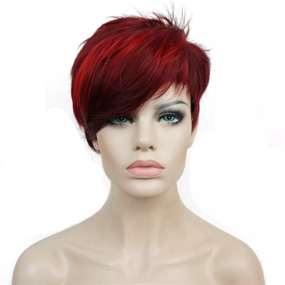 HAIR WIG  ~ STRONGBEAUTY SHORT WIG PIXIE CUT ~ SYNTHETIC CAPLESS WIGS NATURAL