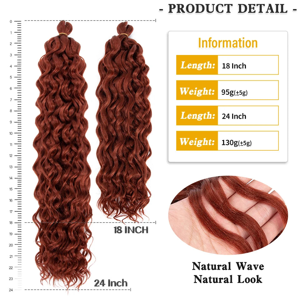 OCEAN WAVE BRAIDING HAIR EXTENSIONS SYNTHETIC HAIR OMBRE CURLY ~ 1PC