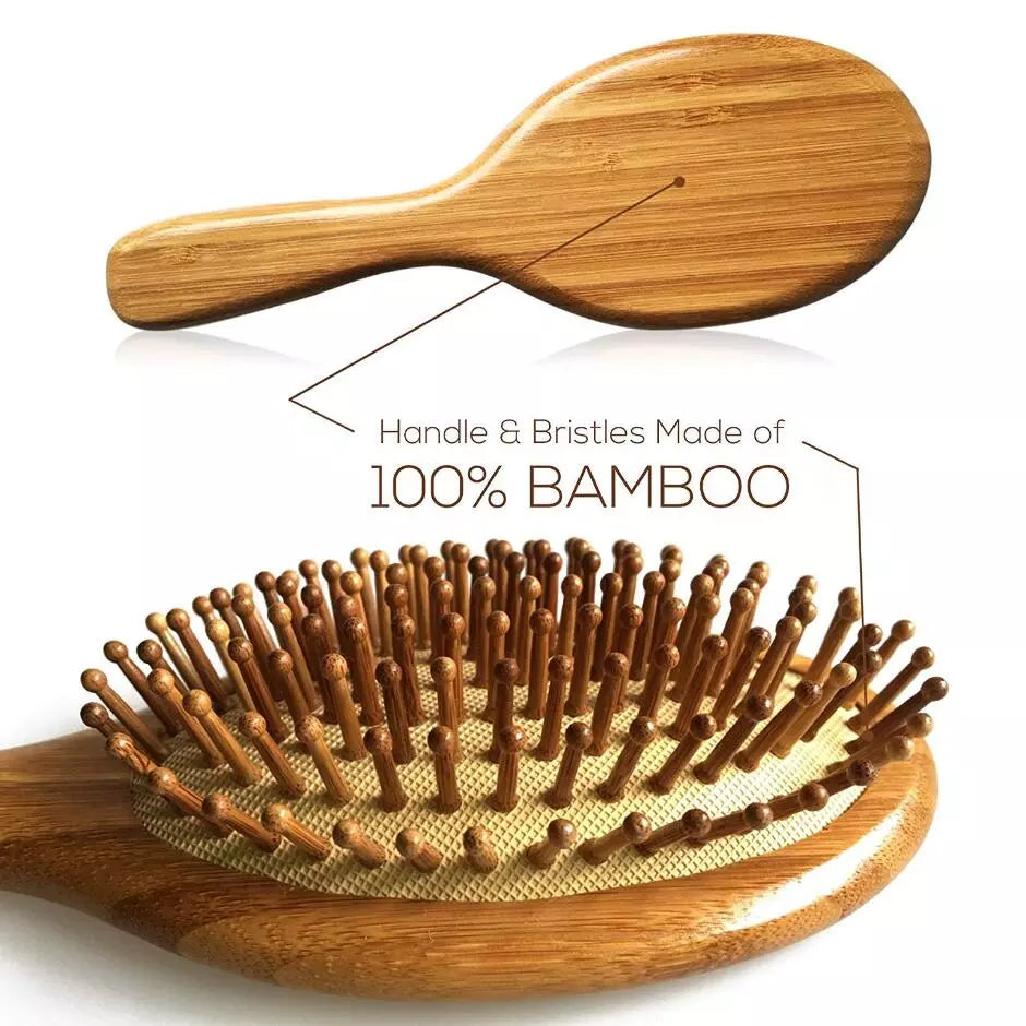 HAIR ACCESSORIES ~ 1PC HEALTHY BAMBOO COMB BRUSH ~ 100% BAMBOO