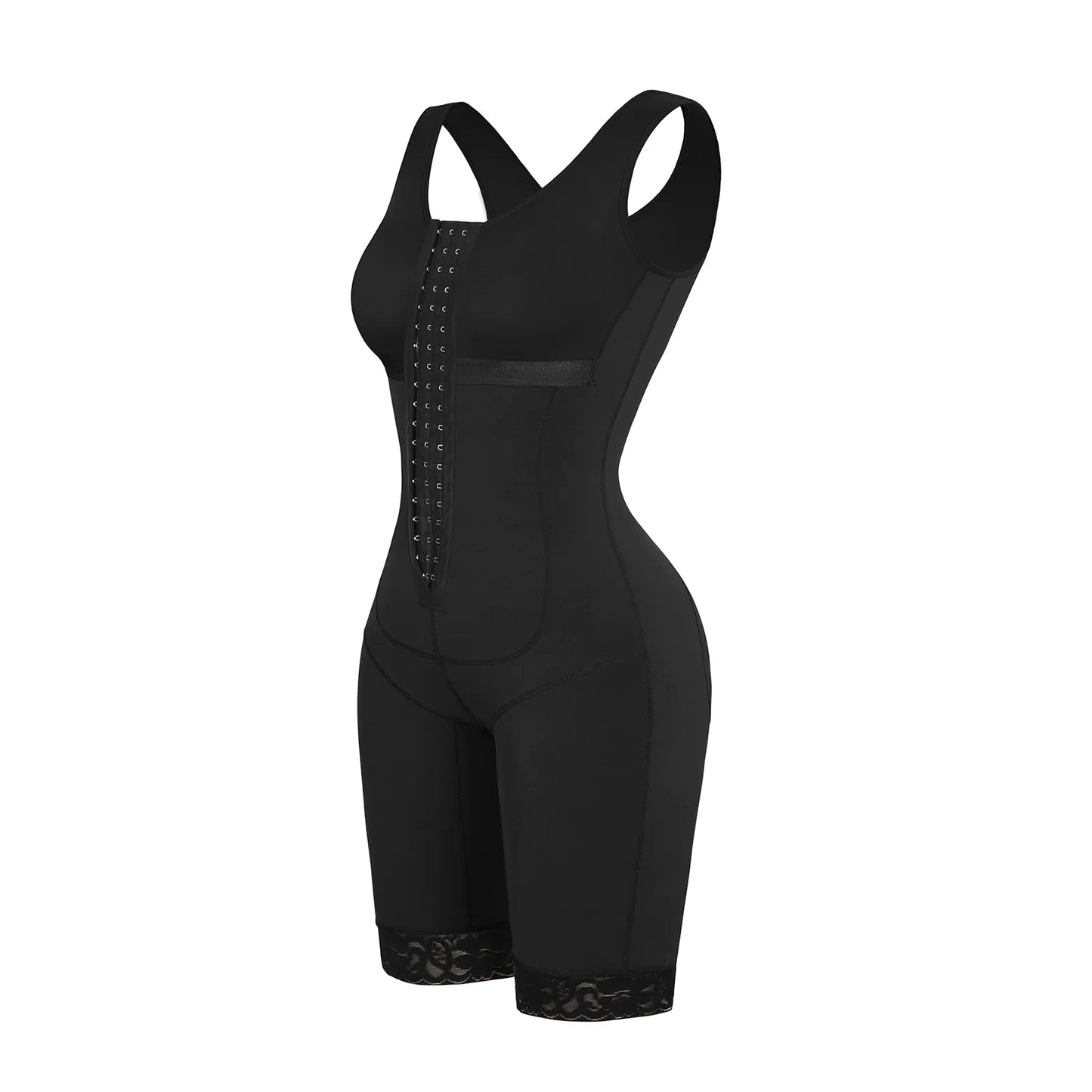 SHAPEWEAR ~ WOMEN POSTPARTUM GIRDLE BBL POSTOPERATIVE BODYSUIT SHAPEWEAR CORSET SLIMMING BODY SHAPER ~ BLACK