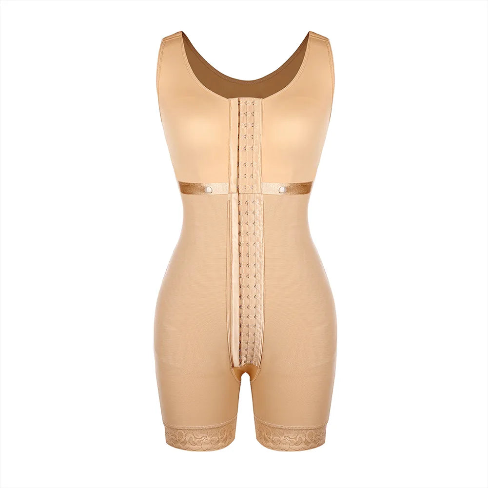 SHAPEWEAR~ WOMEN POSTPARTUM GIRDLE BBL POSTOPERATIVE BODYSUIT SHAPEWEAR CORSET SLIMMING BODY SHAPER- BEIGE