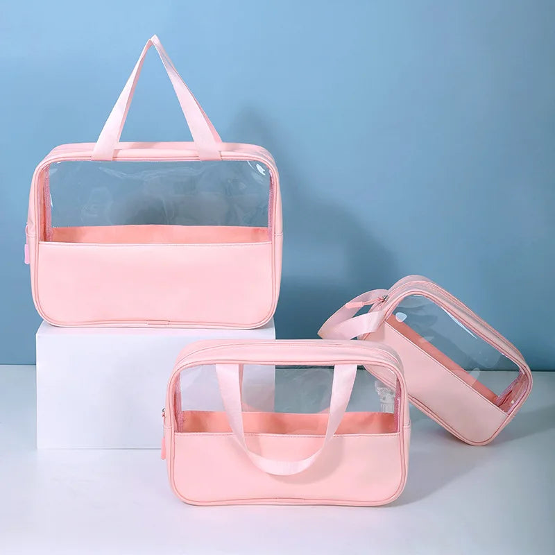 ORGANIZER ~ MAKEUP ORGANIZER STORAGE  COSMETIC BAG ~ LARGE TOILET KIT TRAVEL CLEAR WASH BAG