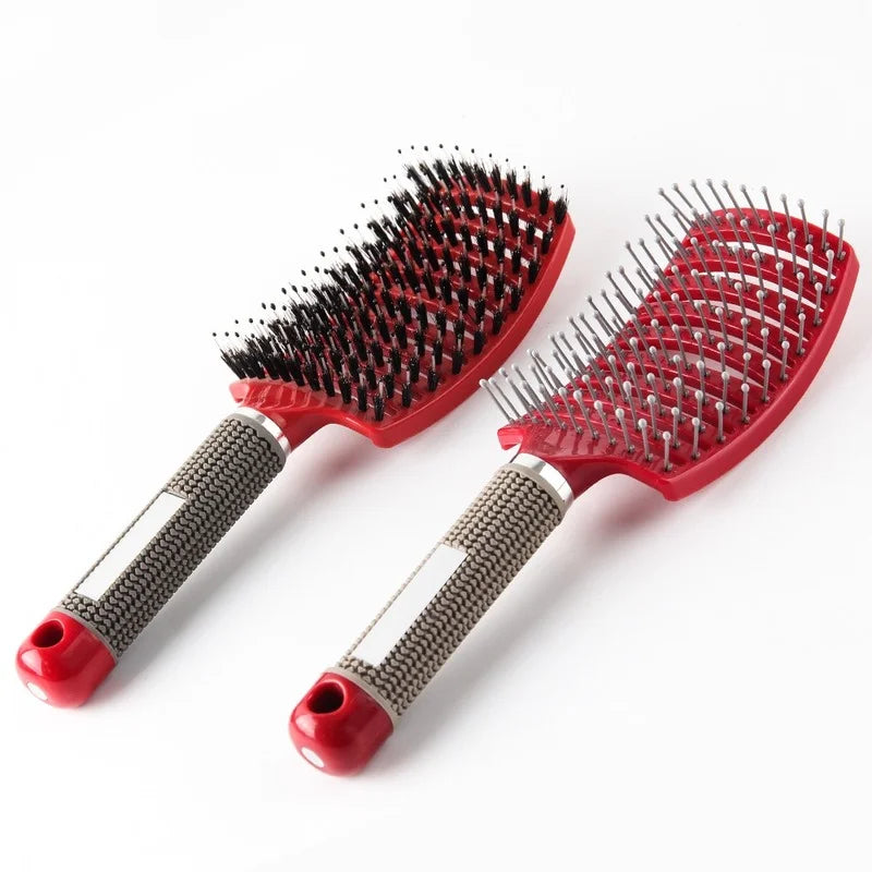 HAIR ACCESSORIES ~ CURVED COMB BRISTLE MASSAGE COMB HAIRDRESSING ACCESSORIES