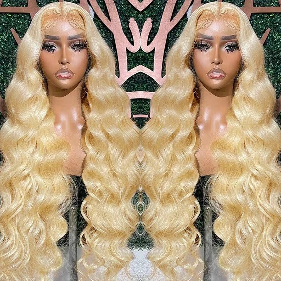 HAIR WIG ~ GLUELESS 280% DENSITY  BODY WAVE WIGS 13X6 HD LACE FRONTAL WIGS HONEY BLONDE REMY 13X4 LACE WIG HUMAN HAIR ~ 180% DENSITY