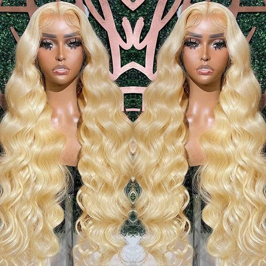 HAIR WIG ~ GLUELESS 280% DENSITY  BODY WAVE WIGS 13X6 HD LACE FRONTAL WIGS HONEY BLONDE REMY 13X4 LACE WIG HUMAN HAIR ~ 180% DENSITY